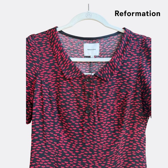 Reformation Neta Dress – French Kiss – Size 2 – NWT – Short Sleeve Mini Dress - Picture 2 of 7